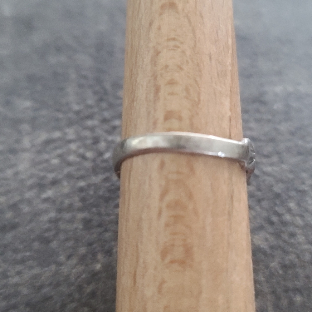 Sterling Silver Ring with Turquoise Blue Stone Size 9 - Picture 3 of 8